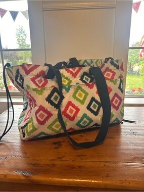 Thirty One Soft Utility Tote in Colorful Candy Corners